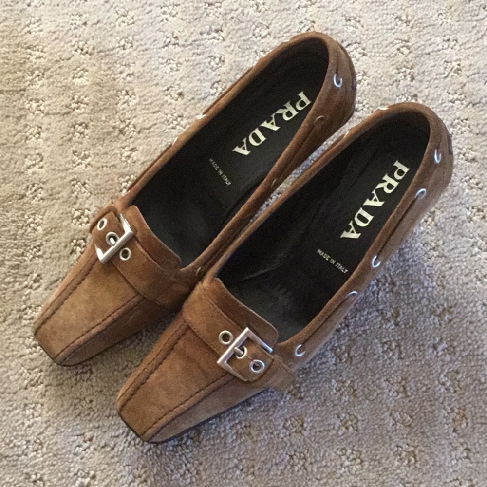 Prada kitten heel pumps worn once